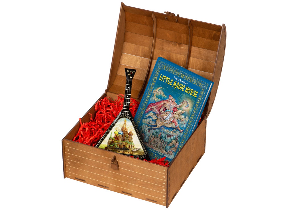 Подарочный набор Музыкальная Россия: балалайка, книга Конек - горбунок-0