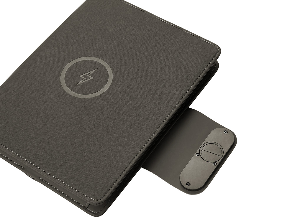 Подарочный набор металлическая ручка и блокнот А5 Twilight  со светящимся логотипом и пауэрбэнком-9