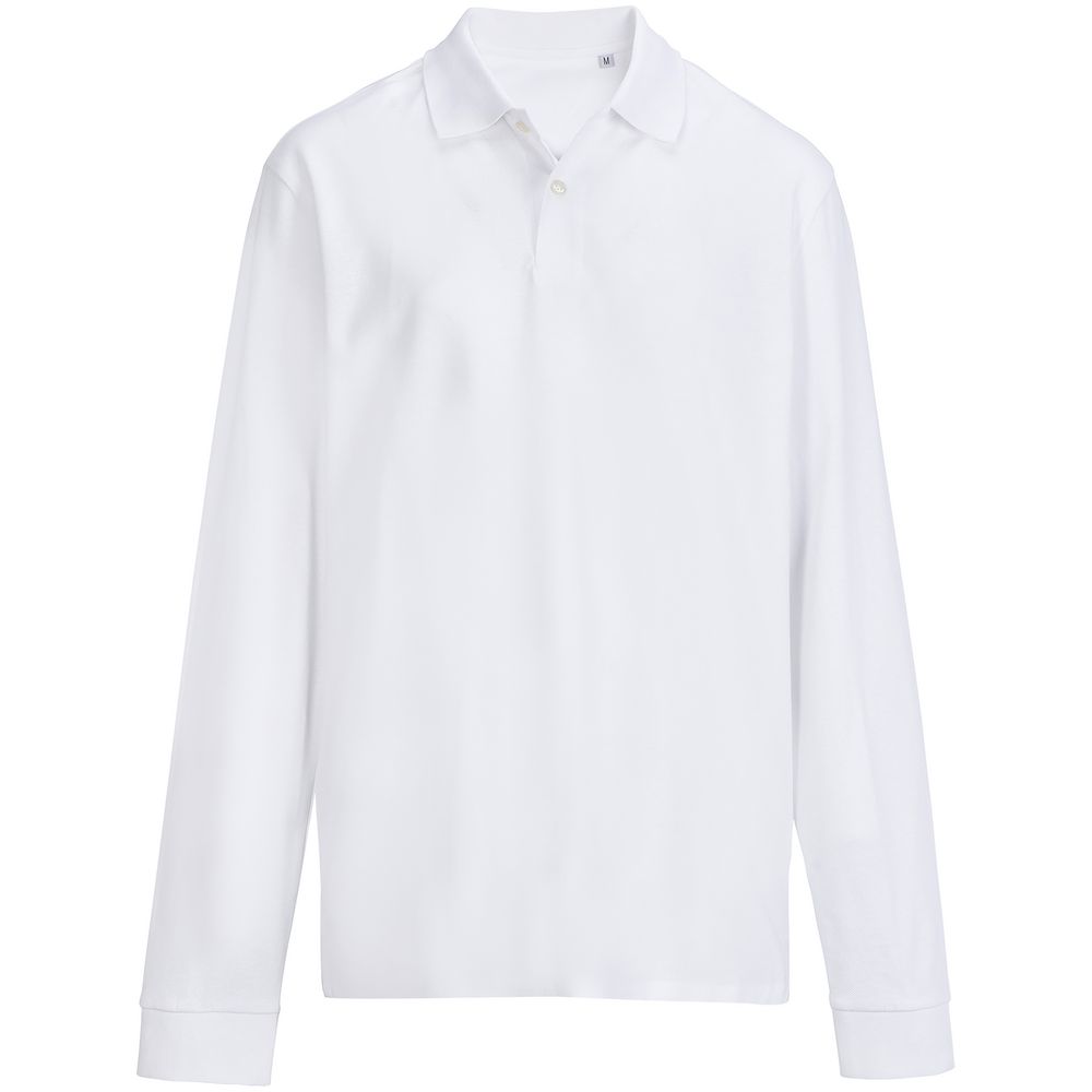 Рубашка поло унисекс с длинным рукавом Pacific LSL, белая-0