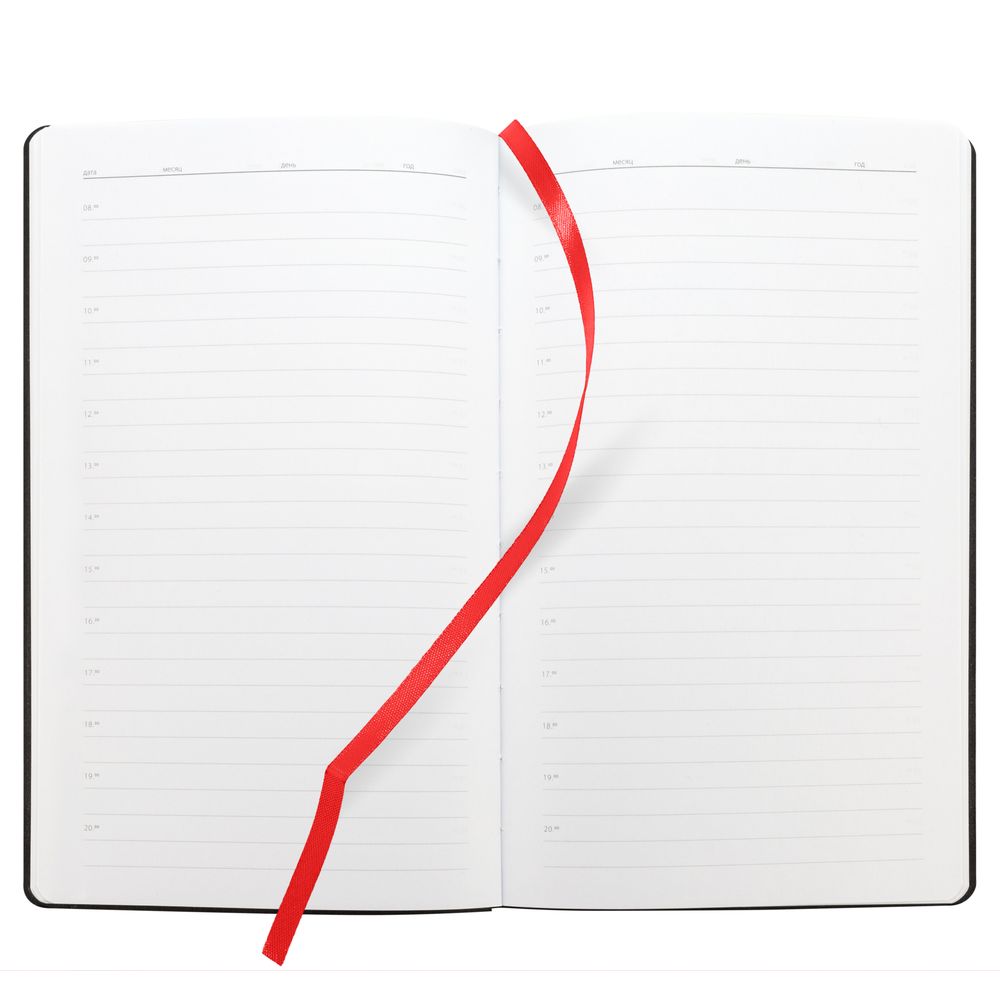 Ежедневник Knit, недатированный, красный-4