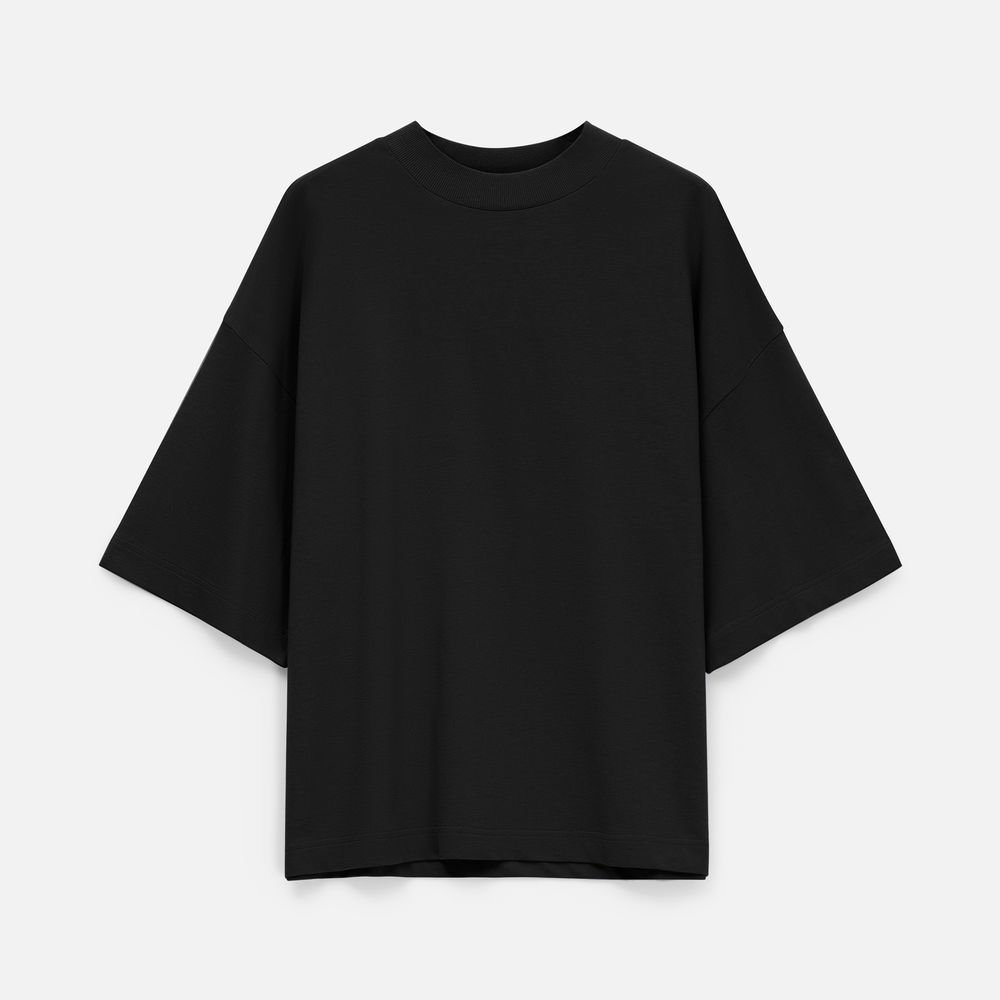 Футболка оверсайз унисекс T9, черная-3