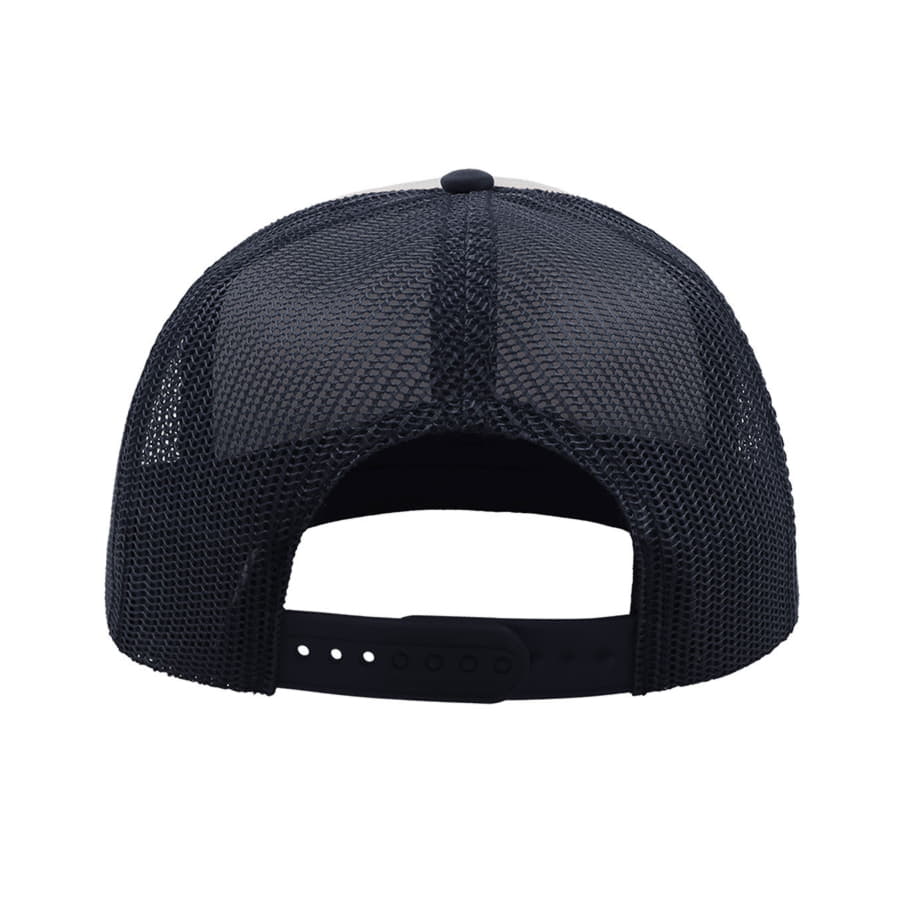 Бейсболка SNAP 90S, 5 клиньев, пластиковая застежка, белый, темно-синий-4