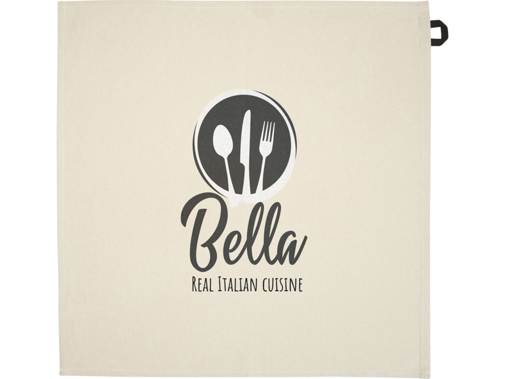 Alora кухонное полотенце из переработанного хлопка плотностью 200 г/м² - сплошной черный-2