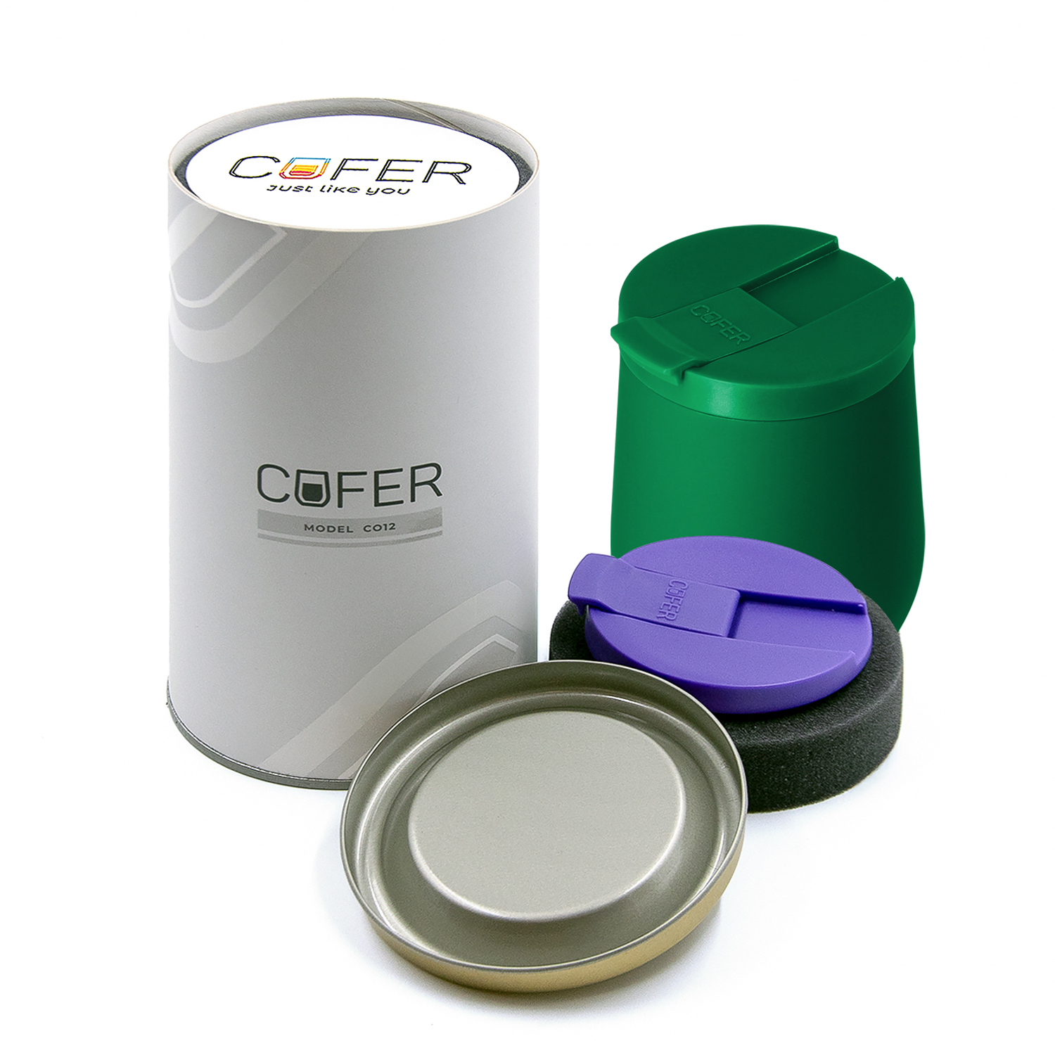 Набор Cofer Tube NEO DUO CO12s (М) grey (зеленый с фиолетовым)-0