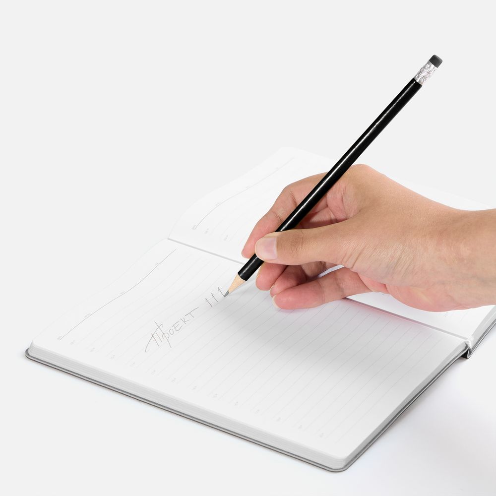 Карандаш простой Triangle с ластиком, черный-2