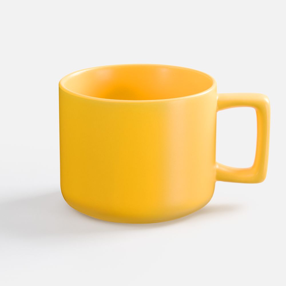 Чашка Jumbo в коробке матовая, желтая-1