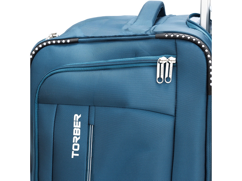 Сумка на колесах TORBER ВИВИ, синий, полиэстер, 69 х 30 х 32 см, 56 л-5