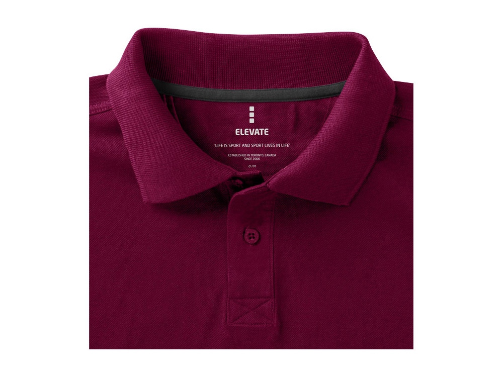 Calgary мужская футболка-поло с коротким рукавом, бургунди-3