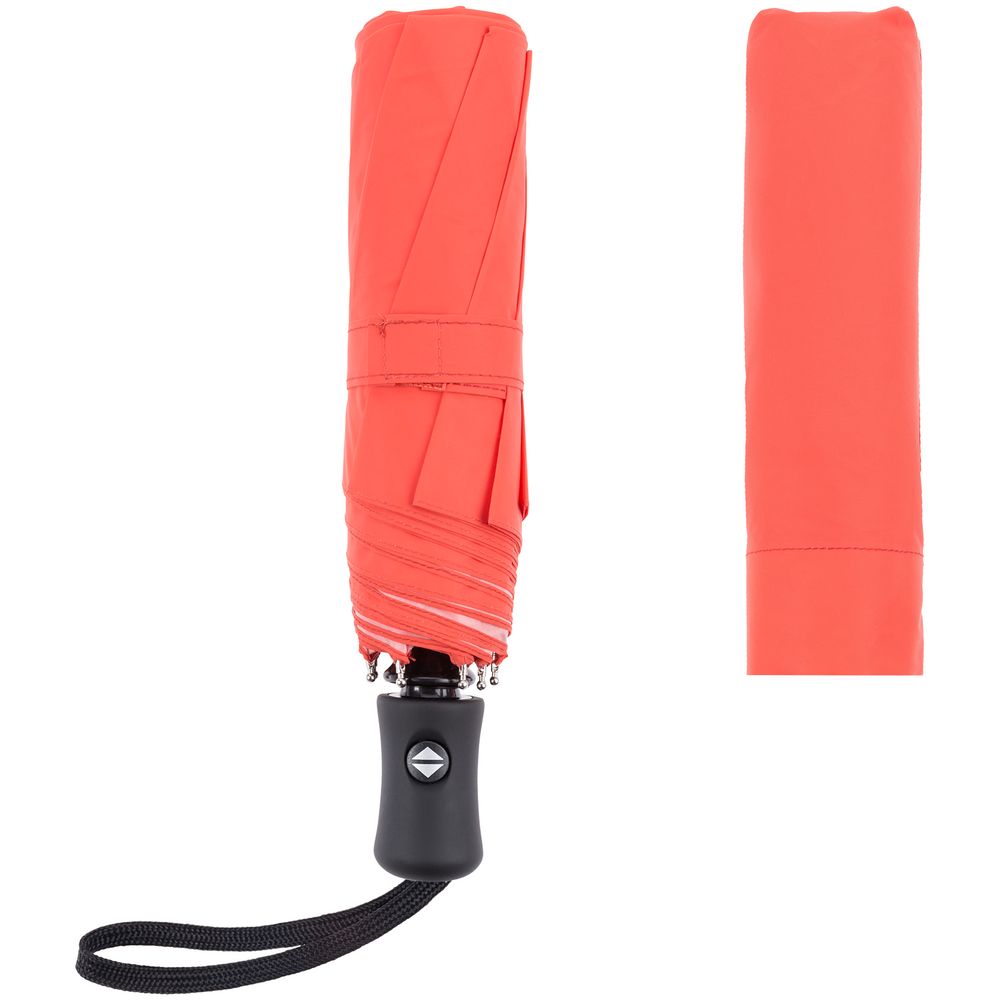 Зонт складной Manifest Color со светоотражающим куполом, красный-2