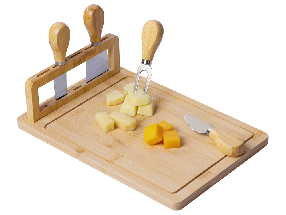 Набор для сыра из бамбука со съемной подставкой Camembert-3