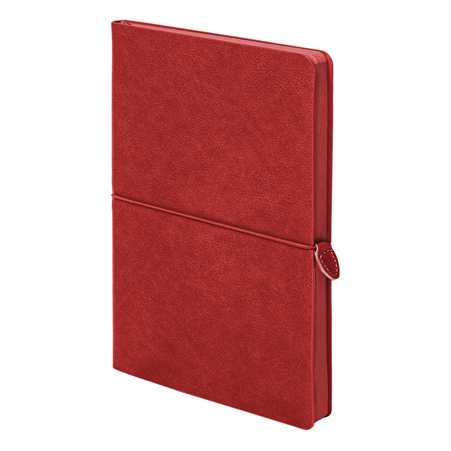 Ежедневник недатированный Fusion, А5, красный, кремовый блок в линейку, красный-0