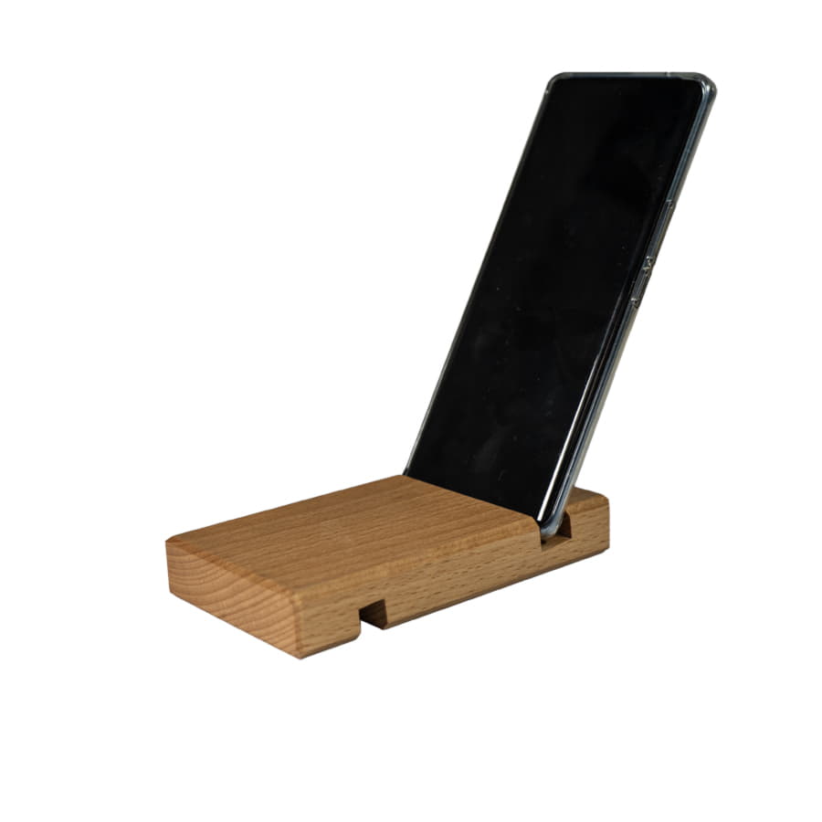 Подставка для телефона, 13х7,5х2см, бук, светло-коричневый-4