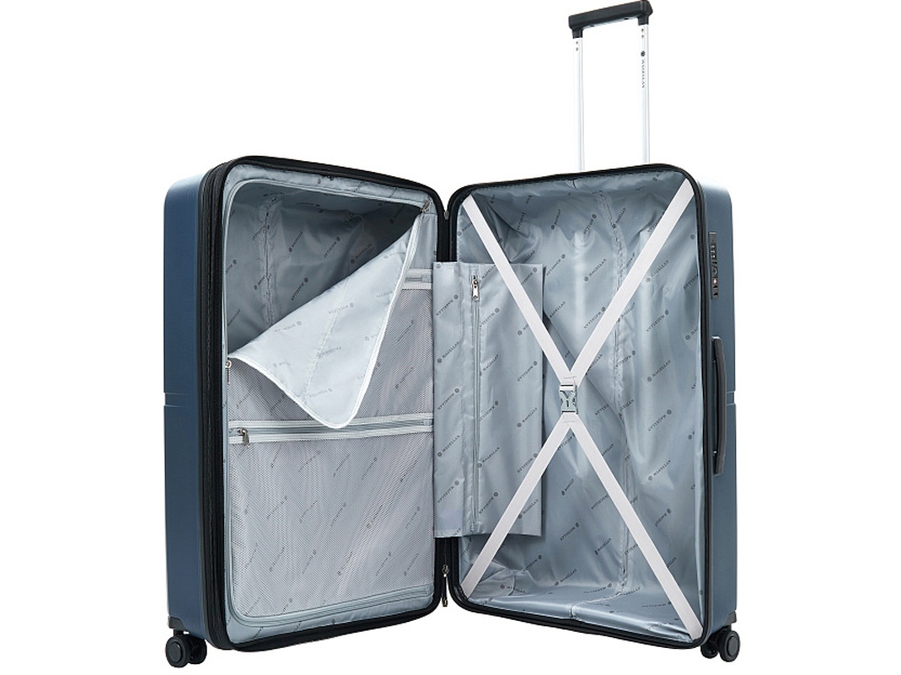 Чемодан 4-х колесный, Magellan, SANTIAGO, 114л, темно-синий-3