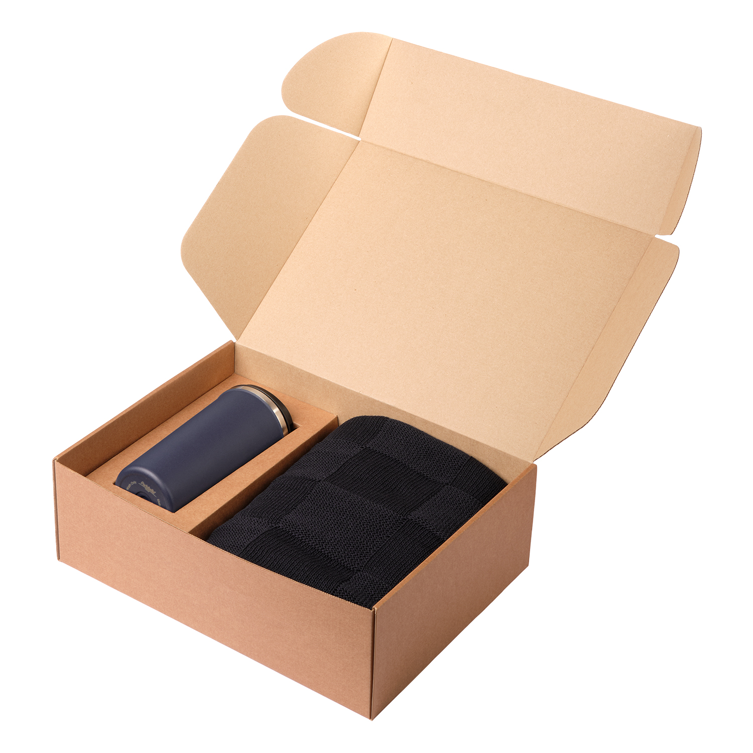 Подарочный набор Palermo, Cella, синий (плед, термокружка)-2