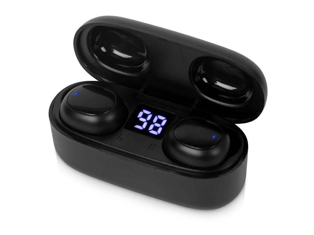 Беспроводные наушники TWS в кейсе Volts. Evolt, черный, пластик-1