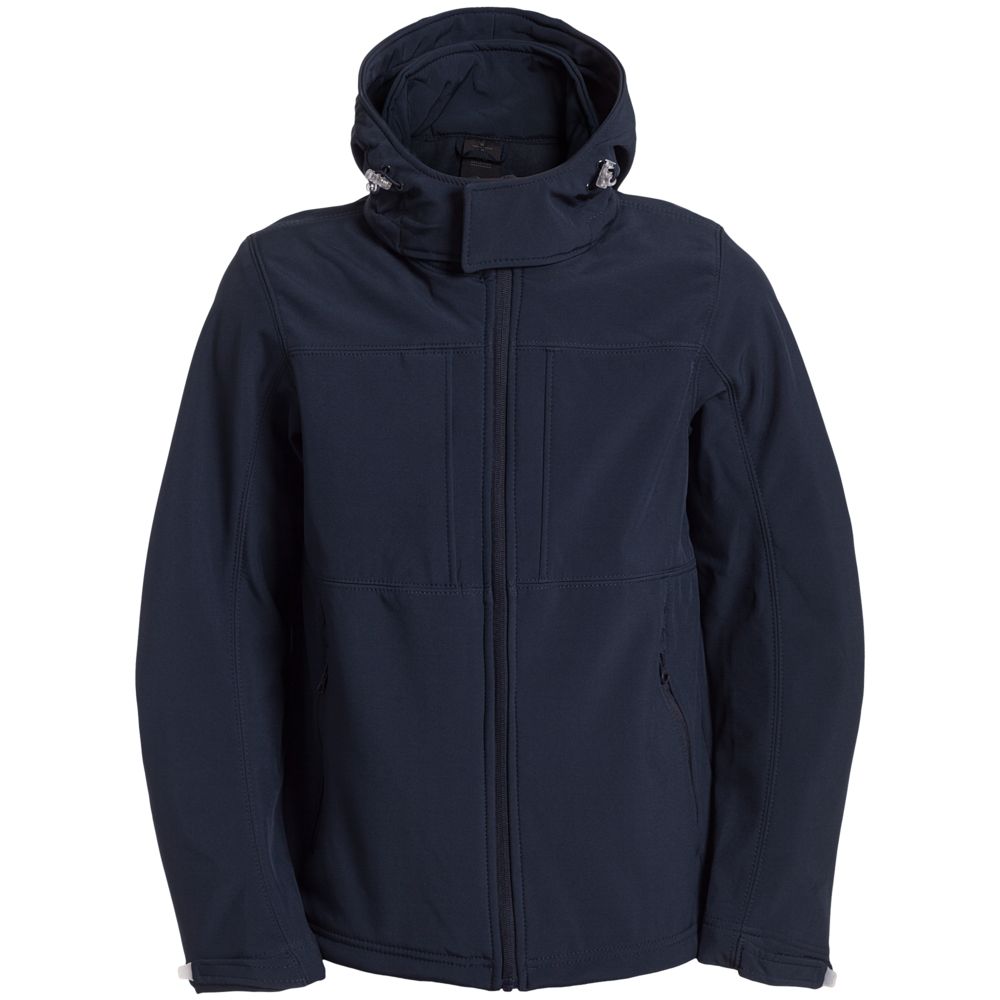 Куртка мужская Hooded Softshell темно-синяя-1