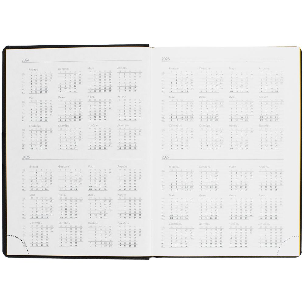 Ежедневник Mobile на заказ, недатированный, черно-желтый-3