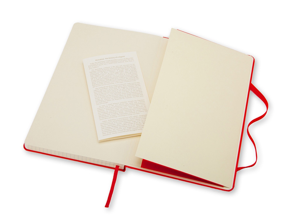 Записная книжка Moleskine Classic (в клетку) в твердой обложке, Large (13х21см), красный-3