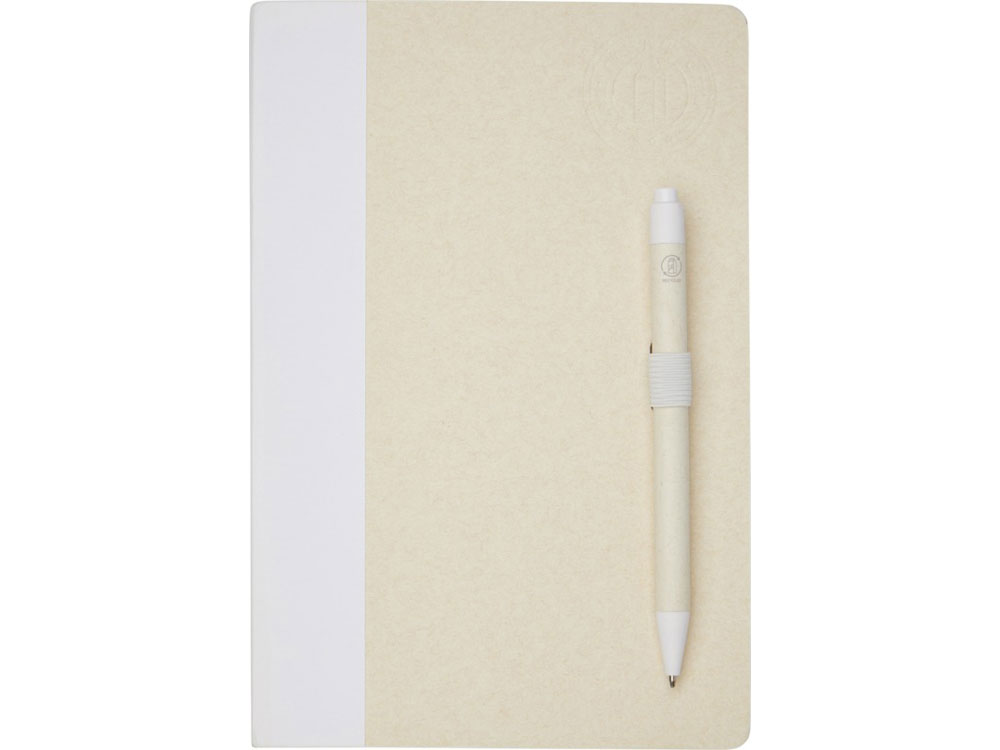 Блокнот размером A5 и шариковая ручка Dairy Dream, белый-1