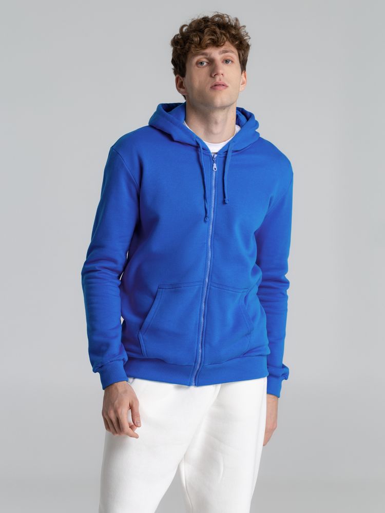 Толстовка на молнии с капюшоном Siverga Heavy 2.0, ярко-синяя-4
