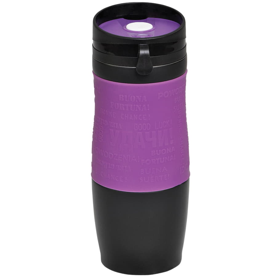 Термокружка вакуумная "УДАЧА", фиолетовый-2