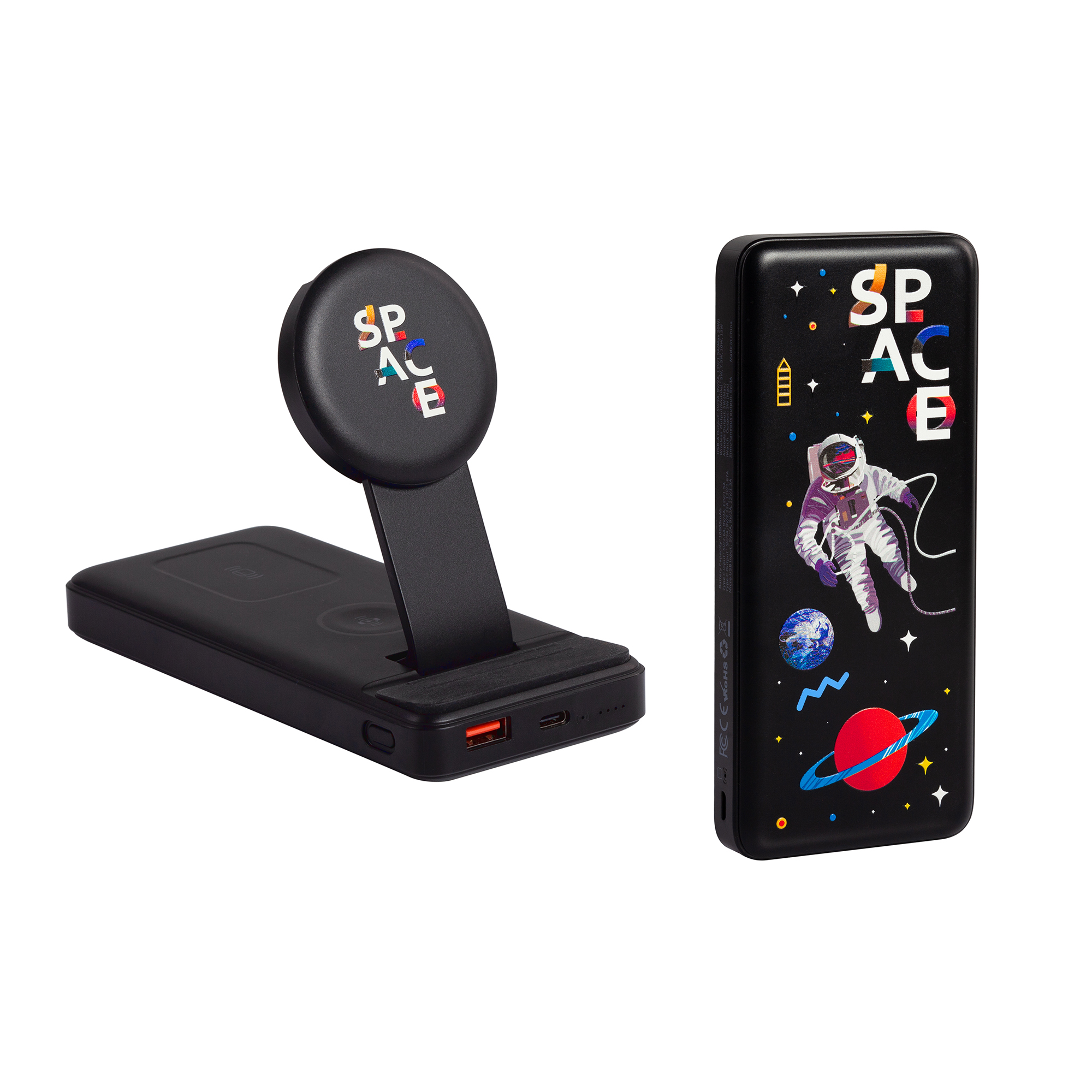 Беспроводная зарядная (20W/15W) станция-пауэрбэнк "Slider" 10000 mAh для смартфонов, наушников, часов, с подвижным зарядным блоком-5