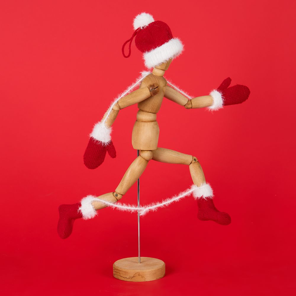 Подвеска на елку «Вьюжка», носочки, красная-2