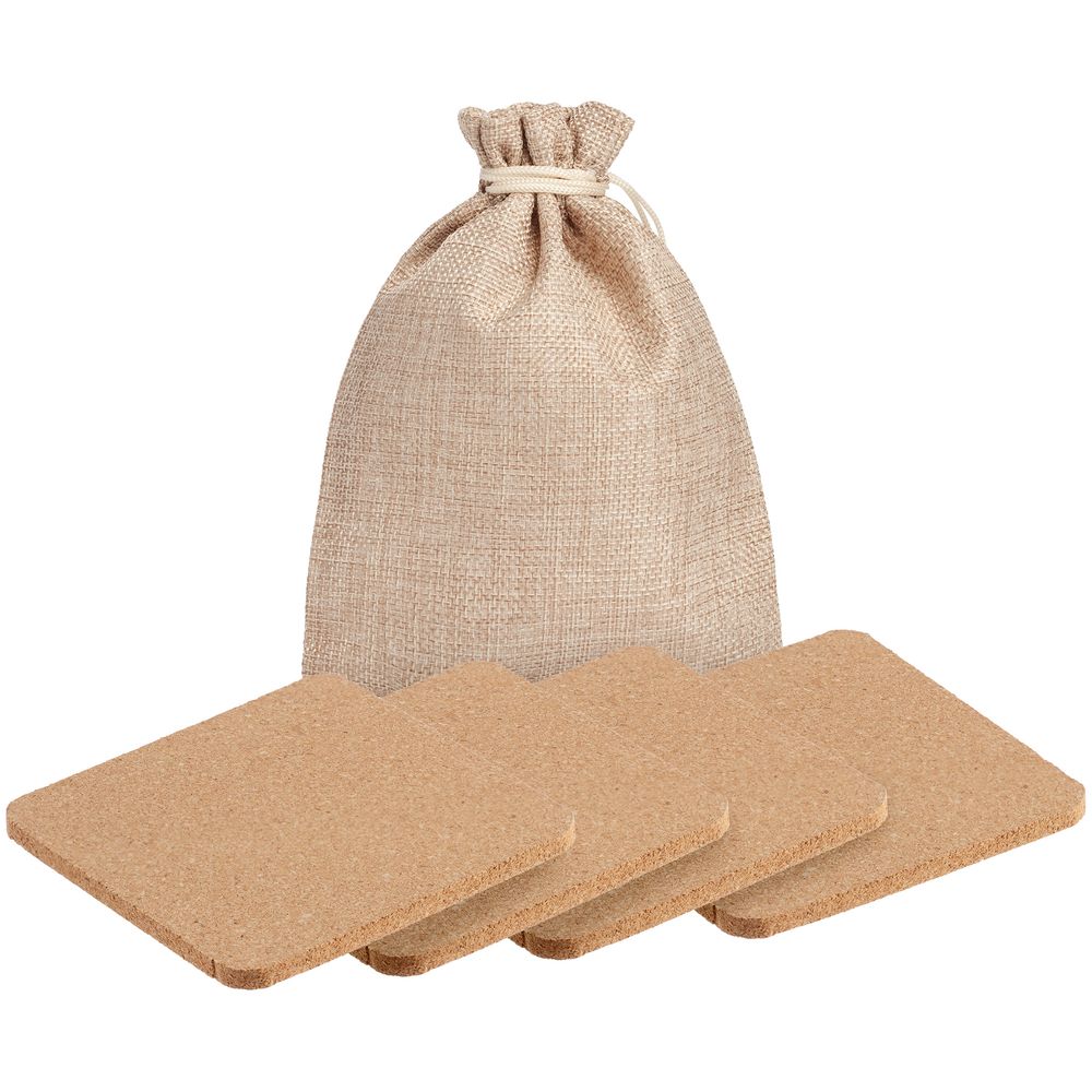 Набор из 4 костеров Suberic, квадрат-0