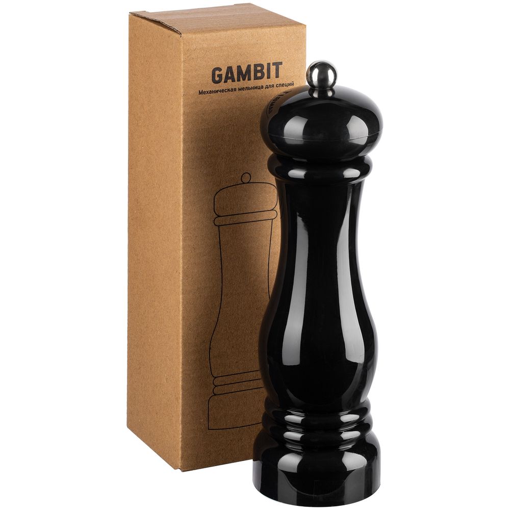 Механическая мельница для специй Gambit, черная-3