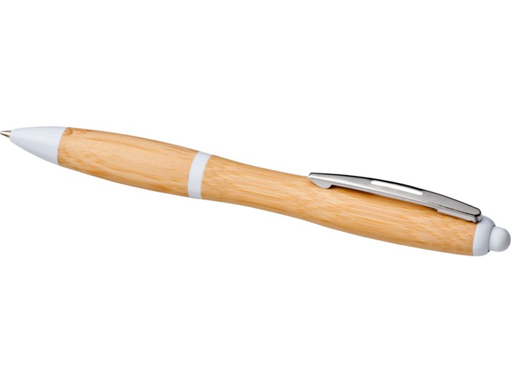 Шариковая ручка Nash из бамбука, натуральный/белый-2