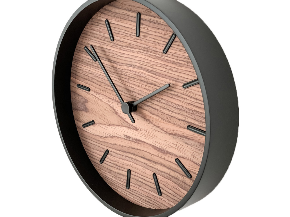 Часы настенные Tiger S, черный, орех-4