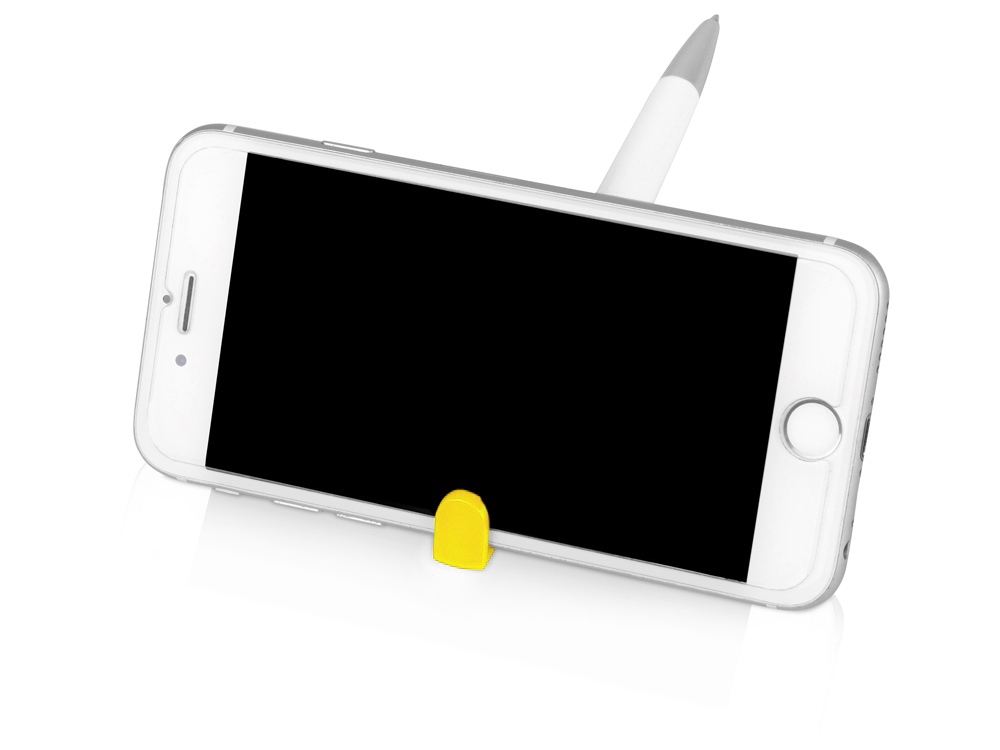 Ручка-подставка Кипер, белый/желтый-3