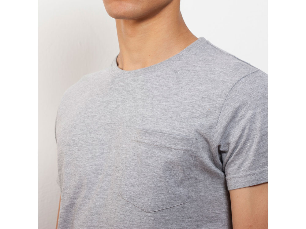 Футболка Teckel мужская, серый меланж-4