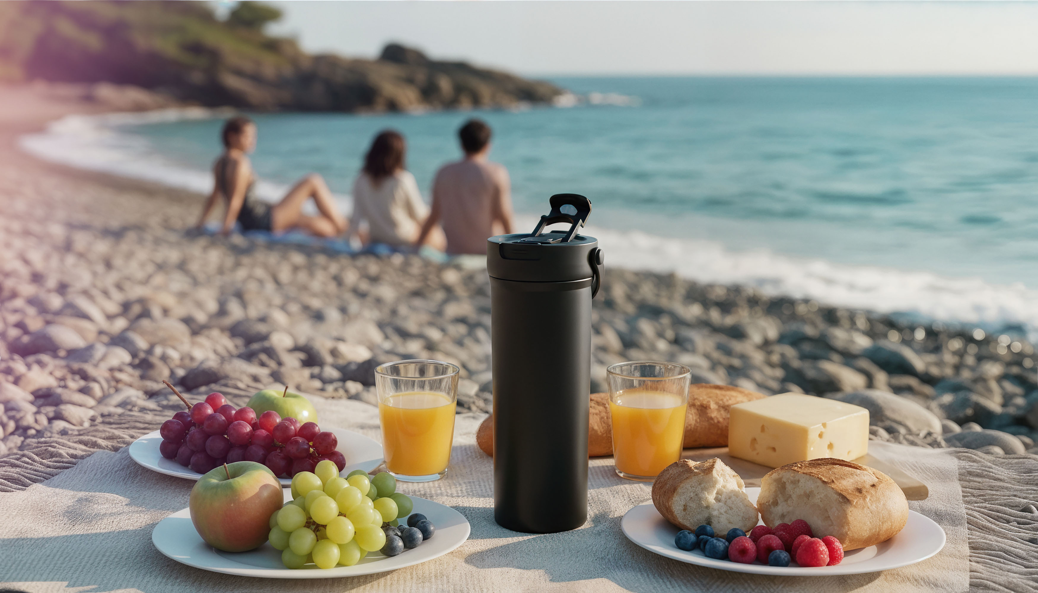 Термокружка "Pinta" 600 мл, покрытие пудра-1