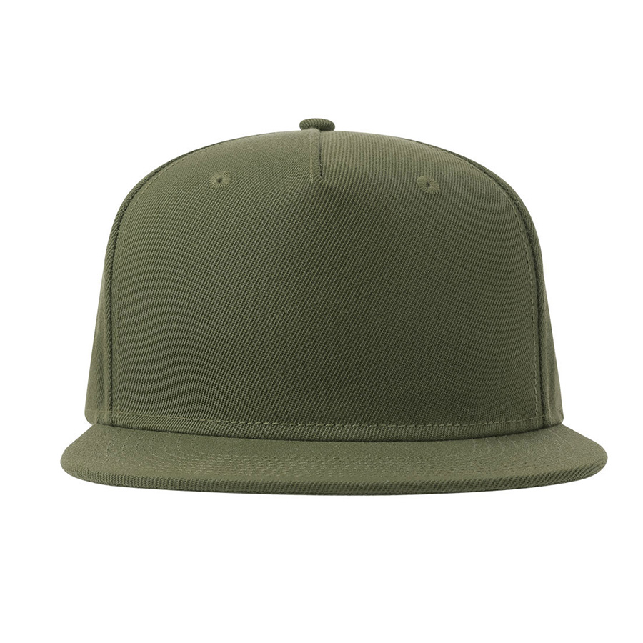 Бейсболка SNAP FIVE-S, 5 клиньев, пластиковая застежка, оливковый-1