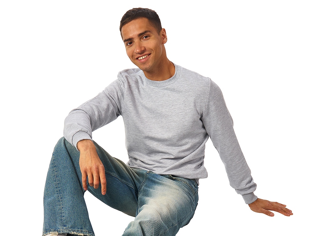 Свитшот Monaco унисекс, серый меланж-3