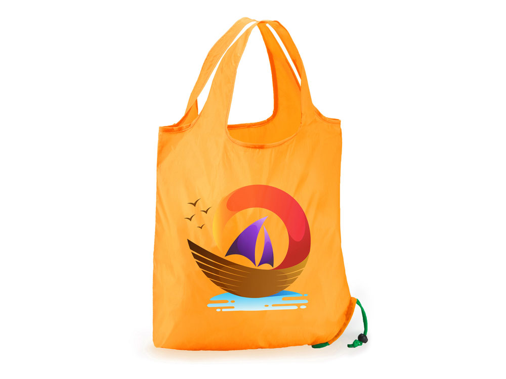 Складная сумка для покупок FOCHA, апельсин, оранжевый-1