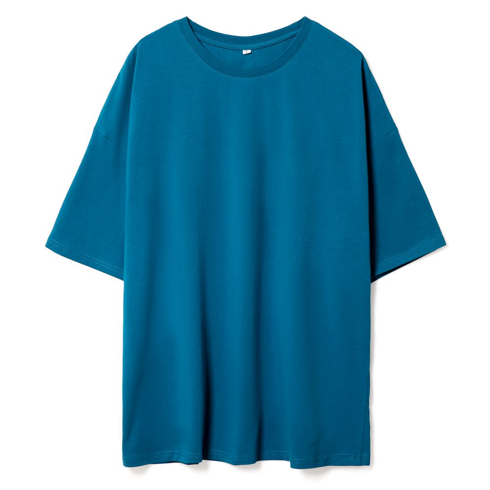 Футболка унисекс оверсайз Crosstown, бирюзовая (морская волна)-1