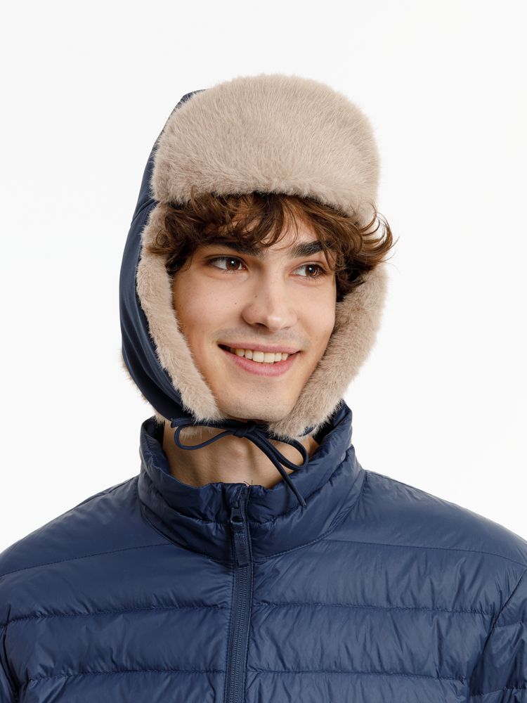 Шапка-ушанка Wasa, темно-синяя-4