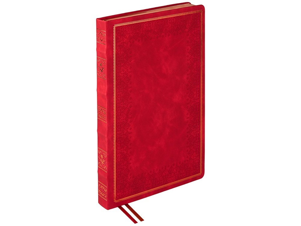 Ежедневник недатированный А4 Royal, красный с бронзовым срезом-2