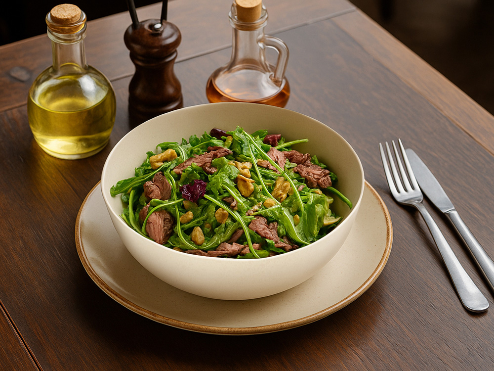 Салатник Bowl с бамбуковой крышкой, бежевый-9