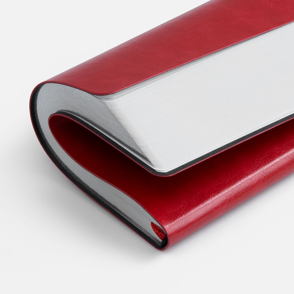 Ежедневник Nebraska Flex, недатированный, красный с серебристым-3