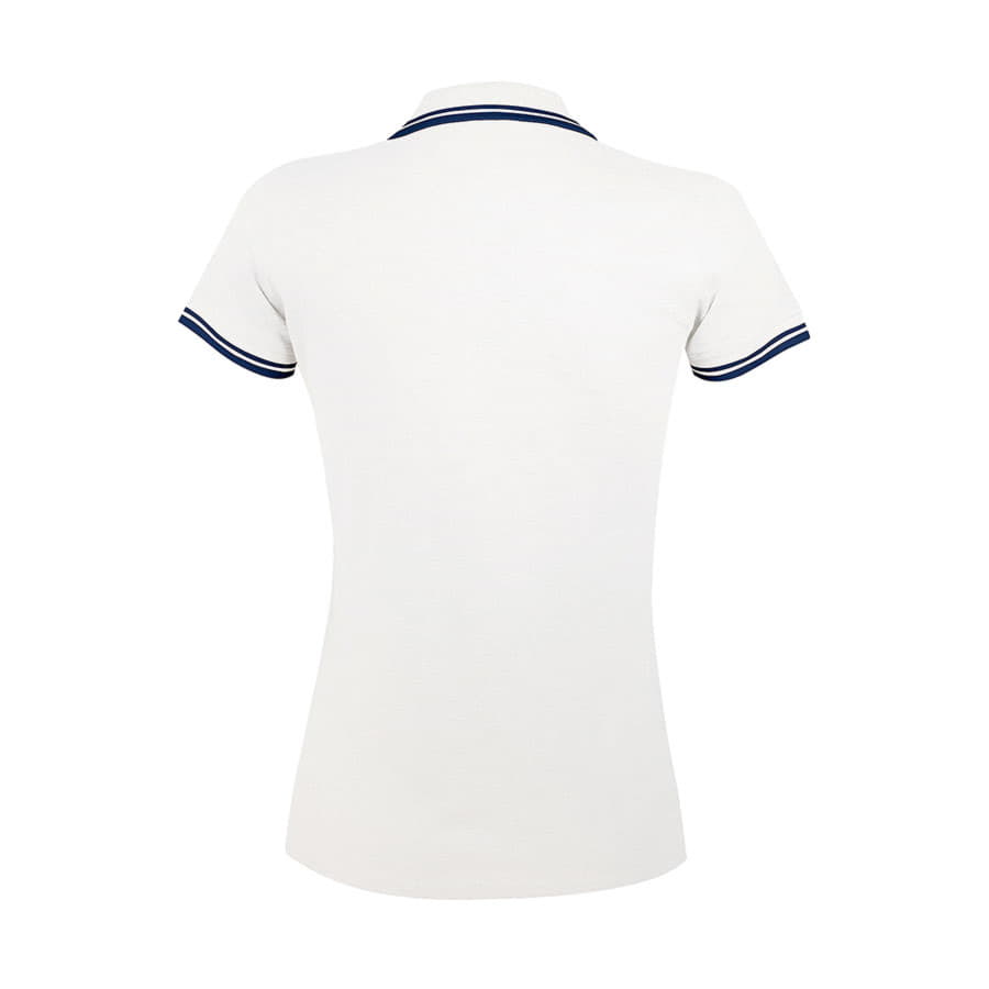 Поло женское PASADENA WOMEN 200, белый, темно-синий-4