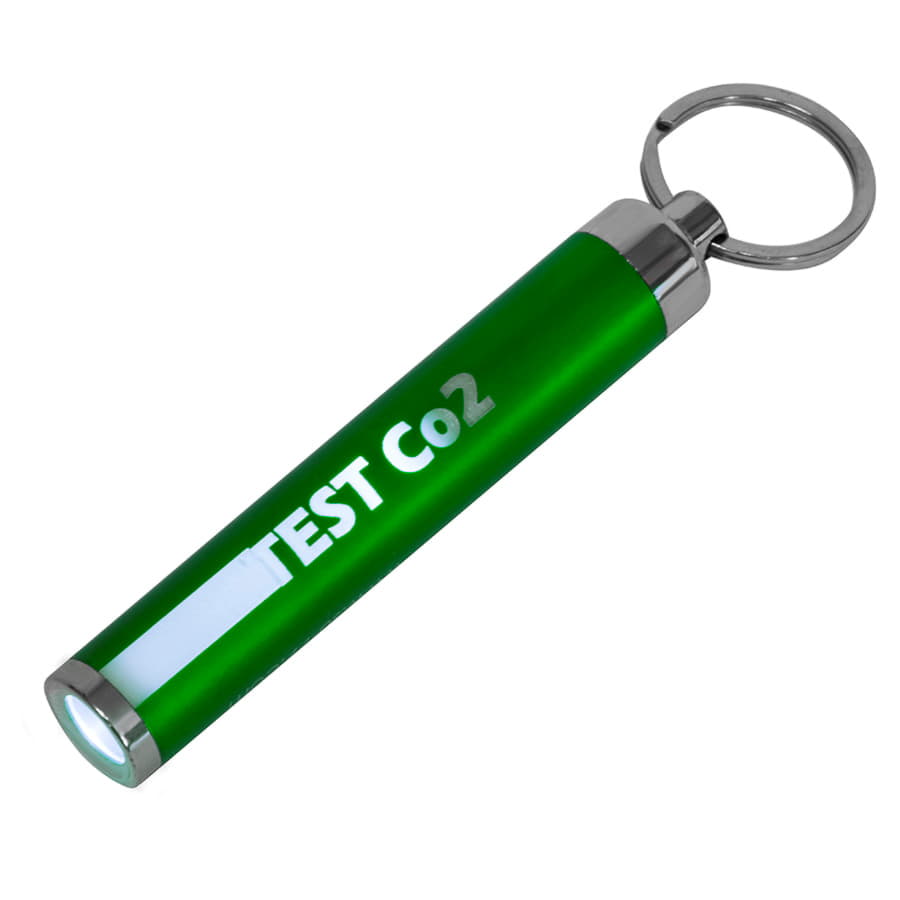 Брелок BIMOX с фонариком, зелёный, пластик, 8,5*d-1,4см, зеленый-1