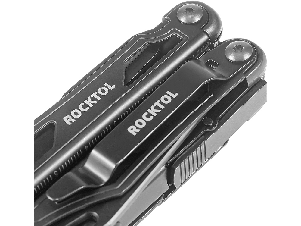 Нож-мультитул Rocktol 12 в 1, кожаный чехол, черный-4
