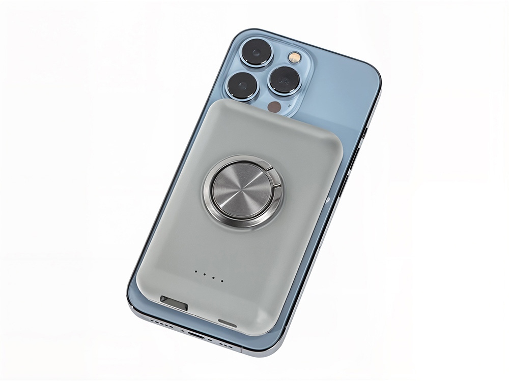 Магнитный беспроводной внешний аккумулятор MagnetIQ, 5000 mah, 10 W, серый Cool gray 7C-5