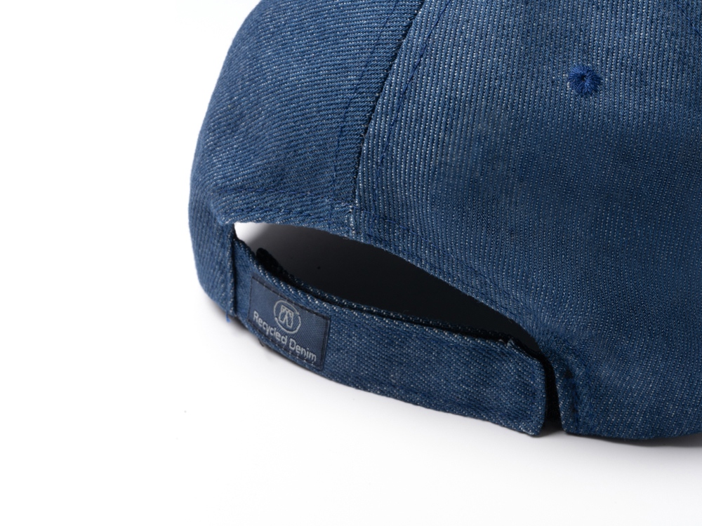 Бейсболка 6 панельная ISBUD из переработанной джинсовой ткани-3