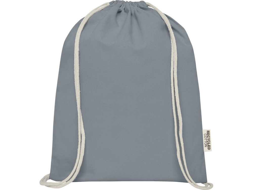 Oregon сумка-кисет из переработанного хлопка, сертифицированного согласно GRS, плотностью 140 г/м² - Серый-1