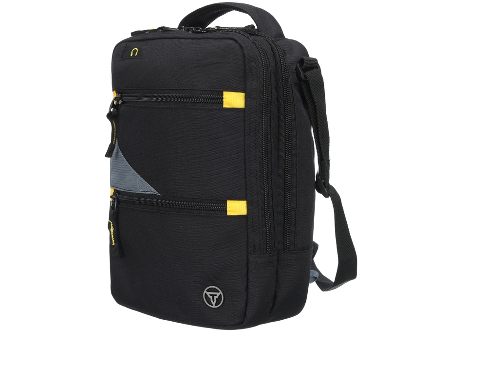 Сумка-планшет TORBER, черный/серый, полиэстер M2, 22 x 9 x 29 см-1