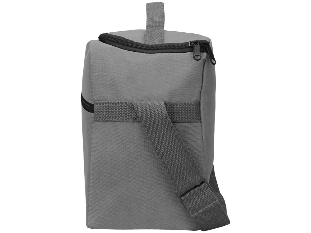 Изотермическая сумка-холодильник Classic c контрастной молнией, серый/черный-4